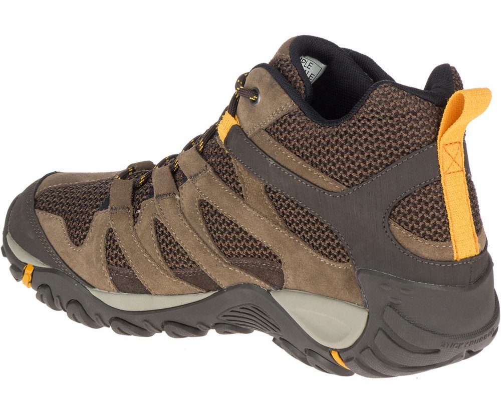 Merrell Vandrestøvler Herre - Alverstone Mid Waterproof Wide Width - Brune - AJU297841